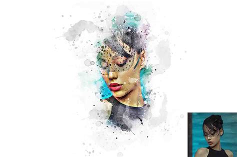 Watercolor Portrait Art Photoshop Action Invent Actions