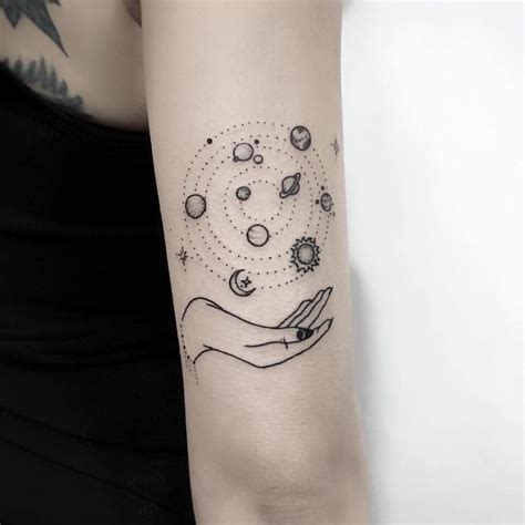 Stunning Solar System Tattoo