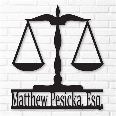 Custom Scales Of Justice Wall Art Personalized Home Decor And Monograms