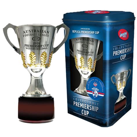 2016 AFL Premiers Western Bulldogs OFFICIAL Premiership Cup in Tin BON ...