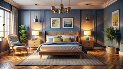 Hotel Room Design in a Modern Style Stock Image - Image of architecture ...