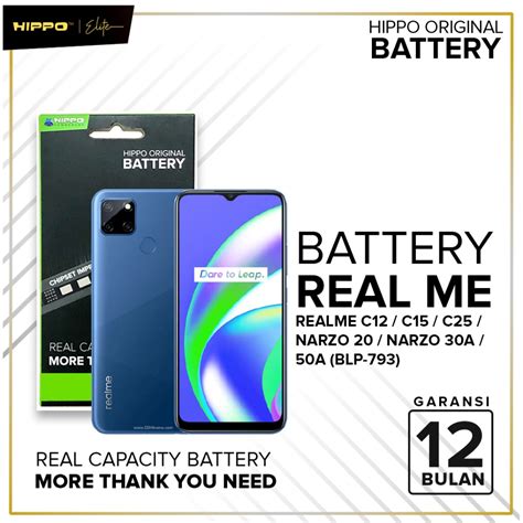 Jual Hippo Baterai REALME BLP 793 C12 C15 C25 C25S NARZO 20 NARZO