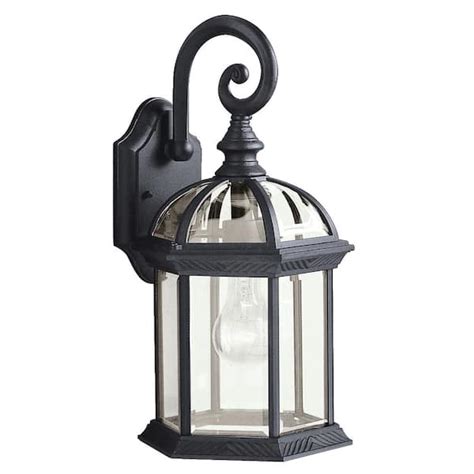 KICHLER Barrie 15 5 In 1 Light Black Outdoor Hardwired Wall Lantern