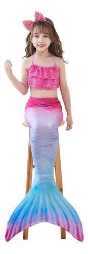 Traje Baño Sirena Bañador Niña Ropa Bikini Fiest Diseño Cola Meses sin interés