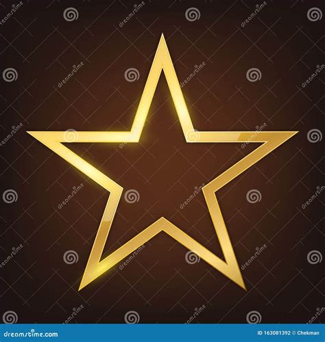 Gold Star Symbol Vektor Stock Abbildung Illustration Von Auslegung