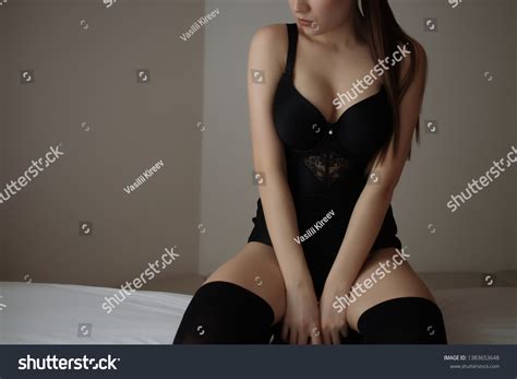 Sensual Charming Naked Woman Lingerie Sitting Stock Photo Edit Now 1383653648 Shutterstock