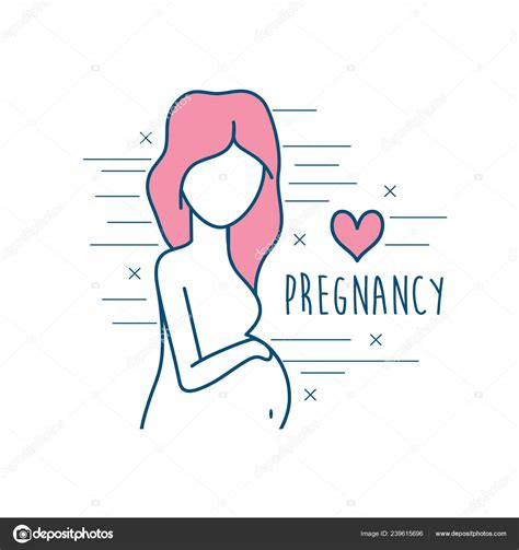 Woman Fertilization Medicine Pregnancy Reproduction Vector Illustration