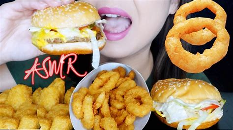 Asmr Burger King Whopper Bacon Cheese Burger No Talking Eating