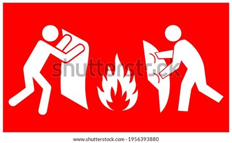 Fire Blanket Symbol Sign Vector Illustration Stock Vector Royalty Free