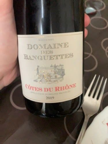 2019 Domaine des Banquettes Côtes du Rhône Rouge Vivino US