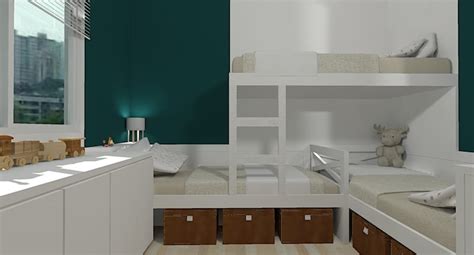 Quarto Pequeno Para 3 Filhos Simples - QUARTO PEQUENO PARA 3 CRIANÇAS - Dicas de Arquitetura