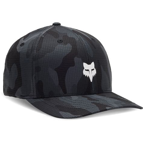 Fox Head Camo Tech Flexfit Hat Black Camo Bike