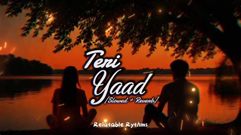 Teri Yaad Slowed Reverb Lyrical Aditya Rikhari Relatable