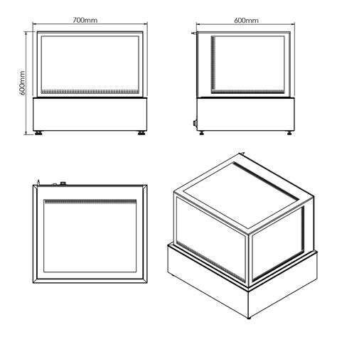 Vitrine Neutra De Sobrepor Linha Diamante Relux Equipamentos