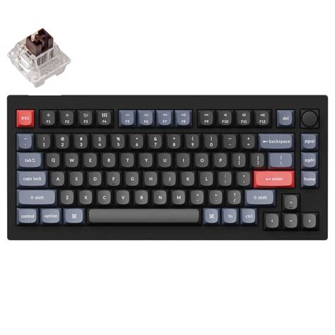 Keychron V D Layout Key Carbon Black Brown Switch RGB Hot Swap Wired Keyboard