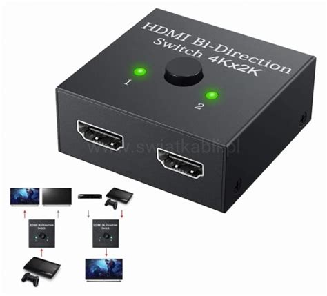 Splitter Switch W Jednym Hdmi Kx K X X Bi Direction Dwukierunkowy