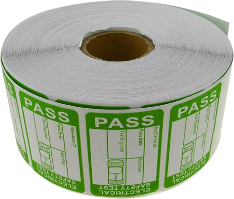 BeMatik Roll Adhesive Labels With 1000 Labels For Electrical Safety