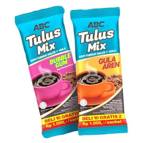 Jual Kopi Tulus Mix Renceng Isi 10 Gula Aren Dan Bubble Gum Shopee