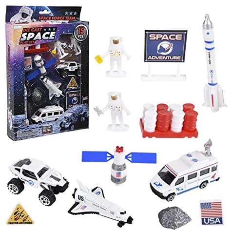 ArtCreativity 15 Piece-Diecast-Space Play Set, Space Toys for Kids with ...