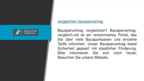 Ppt Bausparvertrag Vergleichen Bausparvertrag Vergleich Net