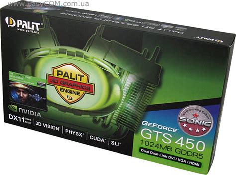 Обзор видеокарты Palit GeForce GTS 450 Sonic. GECID.com