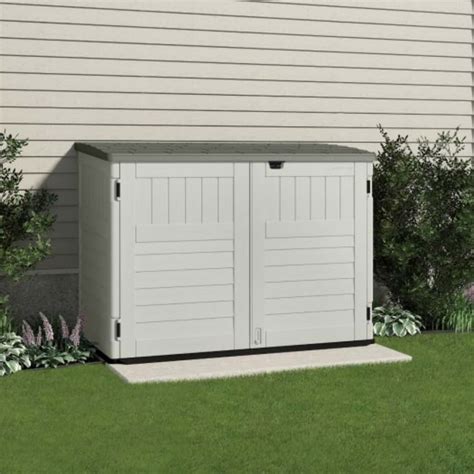 Suncast Stow Away Horizontal Shed Pure Garden Buildings