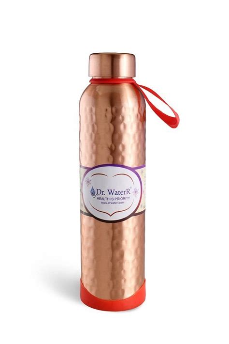 Dr Waterr Full Hammered Pure Copper Bottle For Drinking Water At