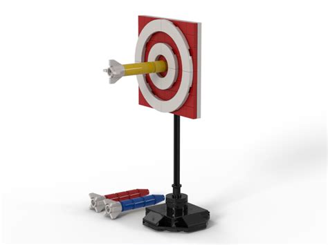 Lego Moc Standing Target With Darts By Namowen Rebrickable Build