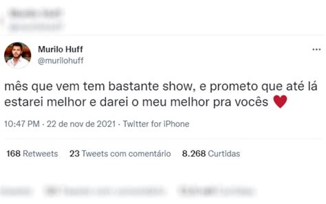 Murilo Huff Afirma Que Deve Retomar Shows Em Dezembro Darei O Meu