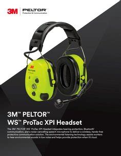 3M PELTOR WS ProTac XPI Headset MT15H7P3EWS6 6952 Protective