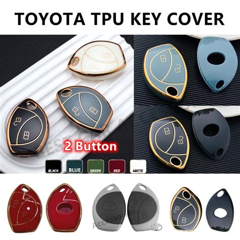 Toyota Hilux Innova Vios Altis Fortuner 2 Button TPU Remote Key Cover