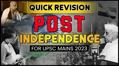 Revise Post Independence India For UPSC Mains 2023 Last Minute