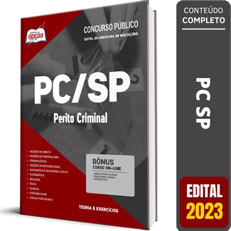 Apostila Concurso Perito Criminal SP PC SP 2023 Apostilas Opção