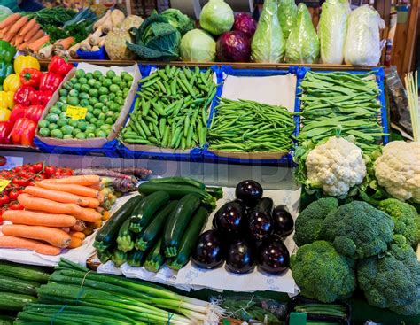 Fresh Vegetables Market Farmers Market Stock Image Colourbox