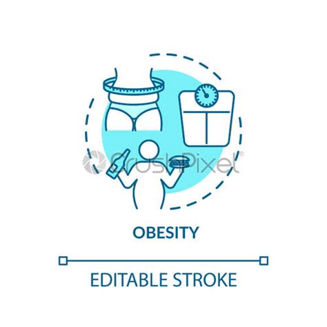 Obesity Concept Icon Stock Vector Crushpixel