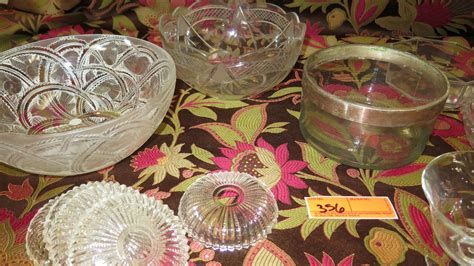 Qty 6 Crystal/Glass Bowls, 5 Taper Candle Holders, Mini Condiment Bowls