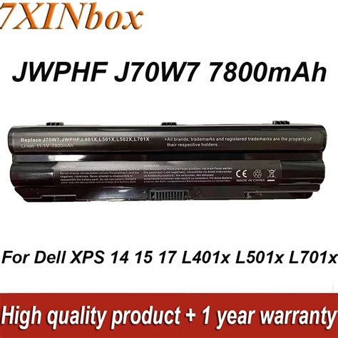 7XINbox JWPHF J70W7 11 1V 7800mAh R795X Laptop Battery For DELL XPS 14