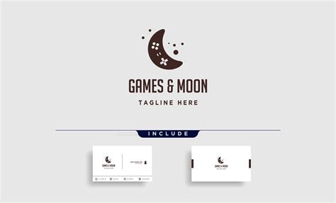 Moon Game Logo Design Template Vector Illustration Icon Element Vector