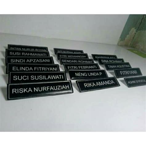 Jual Name Tag Papan Nama Dada Akrilik Resin Custom Peniti Magnet