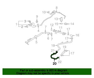 07L 121 070 R Engine Coolant Pipe 2007 2011 Audi S6 Audi OEM Parts