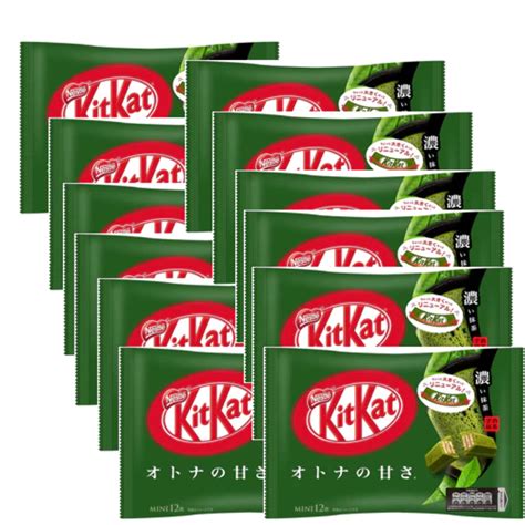 Nestle Japan Kit Kat Chocolate Mini Dark Matcha 12 Pieces X 12 Bags