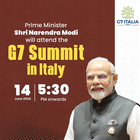 Prime Minister Shri Narendra Modi Will Attend The G7 Summit In Italy On