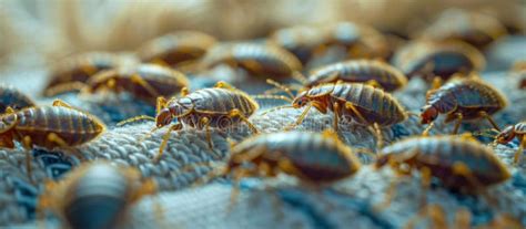 Infestation of Bed Bugs in a Bed Stock Photo - Image of tiny, colony ...