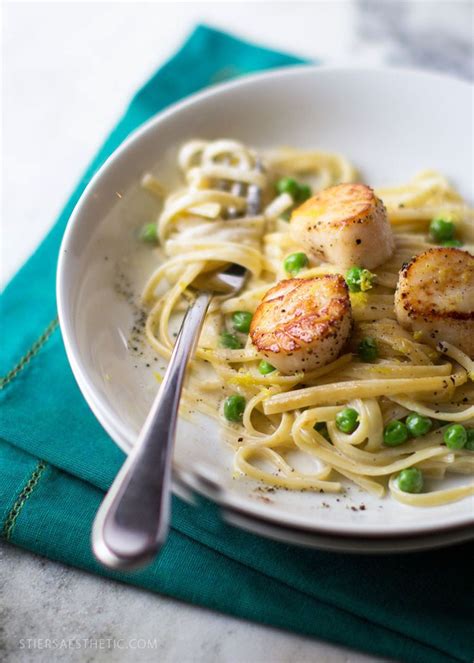 Seared Scallops With Linguini And Cream Sauce — Jonathan Stiers