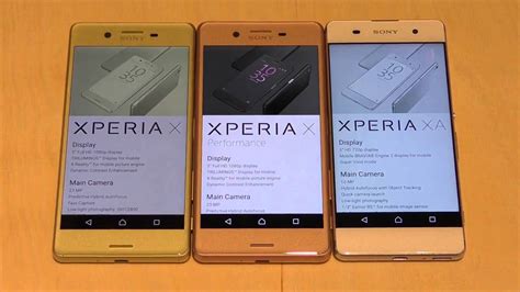 Sony Xperia XP Vs X Vs XA Hands On Review YouTube