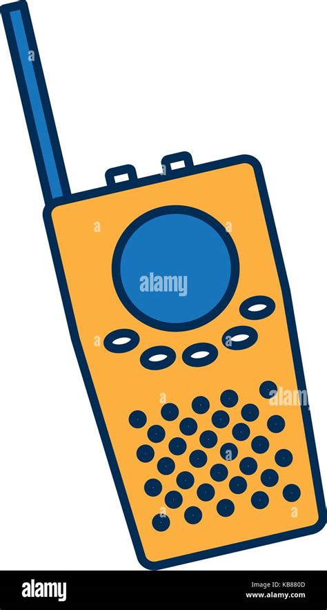 Icono de walkie talkie sobre fondo blanco ilustración vectorial Imagen