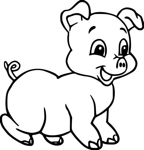 Coloriage Bébé cochon dessin à imprimer sur COLORIAGES info