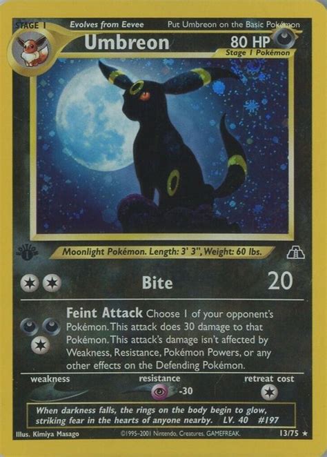 Umbreon Neo Discovery St Edition Holo Price Guide Sports