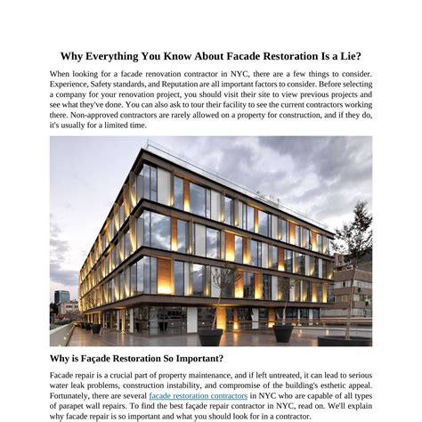 Facade Restoration Contractors.docx | DocDroid