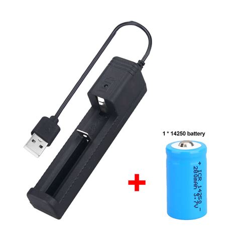 280mAh 14250 Battery 3.7v Rechargeable 14250 Battery DC5V | eBay.de